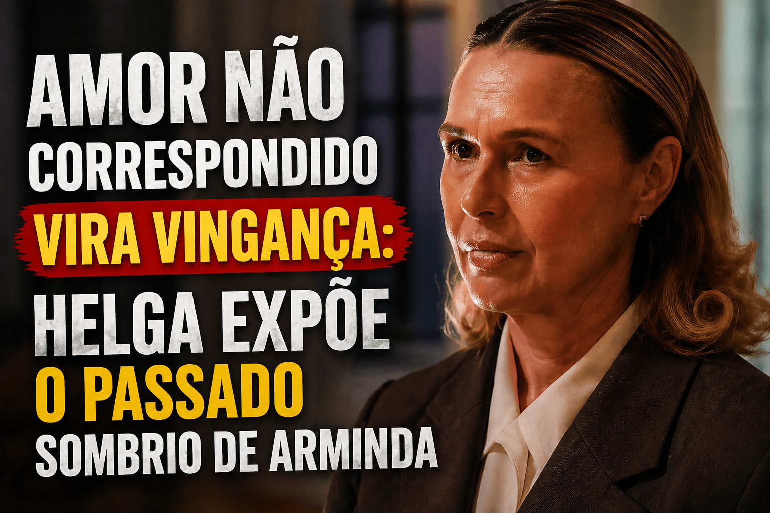 Leia mais sobre o artigo Amor não correspondido vira vingança: Helga expõe o passado sombrio de Arminda.