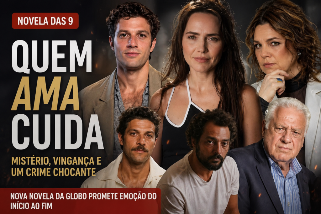 Letícia Colin em cena da novela Quem Ama Cuida, trama da Globo com história de vingança, mistério e injustiça no horário nobre